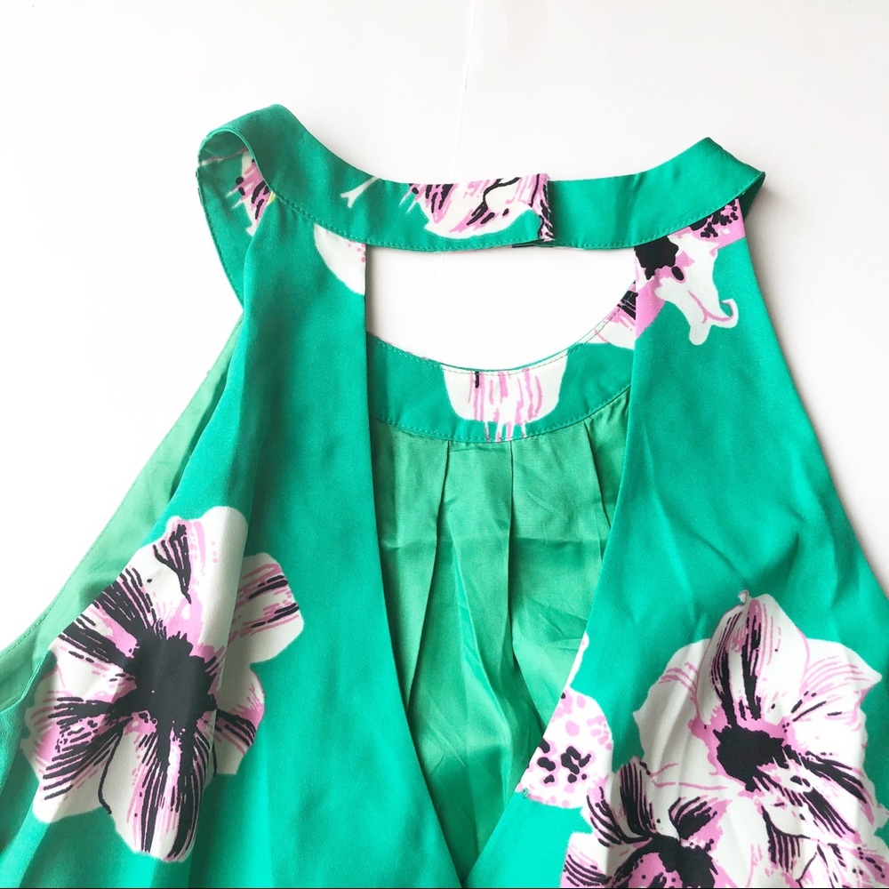 J Crew dress green floral size 0 - Picture 6 of 7